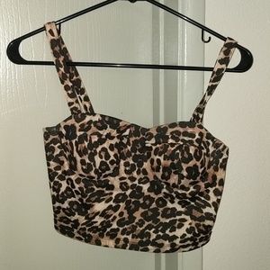 Leopard crop top